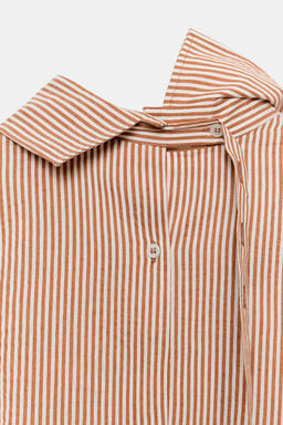 CAMISA BOTONES ESPALDA ZW COLLECTION / blanco-naranja - Zara фото 10