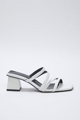 Trendyol Shoes Siyah Ince Bantl? Kare Burun Kad?n Blok Topuklu Terlik TAKSS25TO00065 - Trendyolmilla фото 11