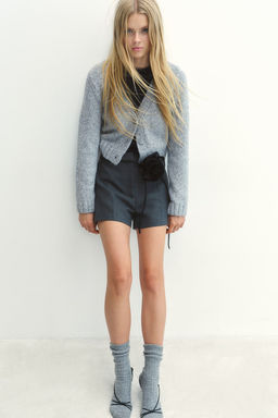 Cardigan con cuello en V