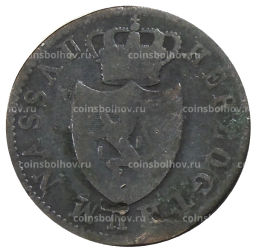 1 крейцер 1834 года Германские государства Нассау