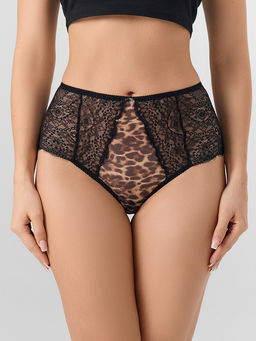 Цена за 2 штуки! Трусы женские с леопардовым принтом кружевные - Mark formelle фото 2