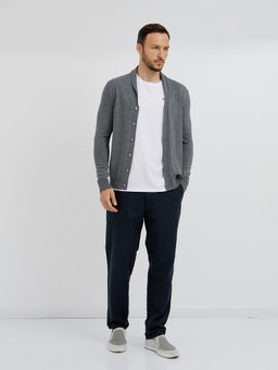 мужской базовый кардиган на пуговицах - Glenfield фото 4