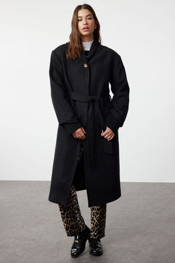 Siyah Aksesuar Detayl? Vatkal? Oversize Kusakl? Yunlu Kaban TWOAW25KB00033
