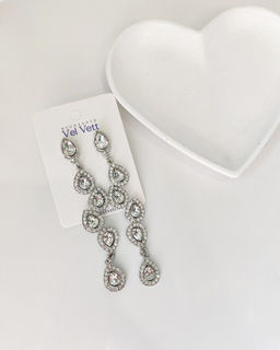 Вечерние серьги с чешскими стразами