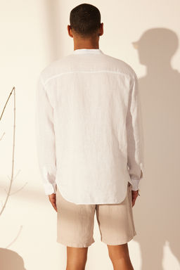 TRENDYOL MAN Kahverengi Regular Limited Edition %100 Keten Gomlek TMNSS24GO00057 - Trendyolmilla фото 6