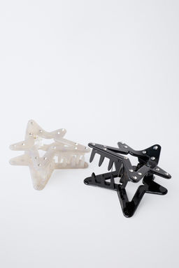 PACK OF TWO STAR RHINESTONE HAIR CLIPS - Zara фото 3