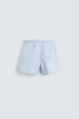 REGULAR STRIPE SEERSUCKER SWIMMING TRUNKS - Zara фото 8