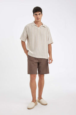 Relax Fit Pamuklu Bermuda Sort - Defacto фото 6