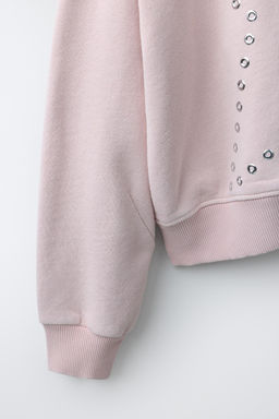 SUDADERA CREMALLERA TACHAS ESTRELLA / Rosa - Zara фото 5
