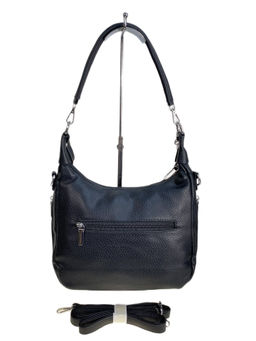 Женская сумка из искусственной кожи и натуральной замши, цвет черный - Greta фото 2