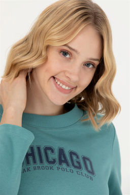 U. S. Polo Assn Женский мятный свитшот с круглым вырезом - U.s. polo assn фото 9