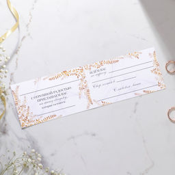 Цена за 10 шт. Приглашение на свадьбу Молодожены , с тиснением - Долго и счастливо фото 2