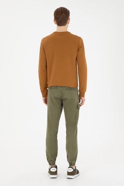 Erkek Jogger Fit Haki Kanvas Pantolon