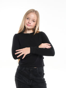 Лонгслив трикотажный для девочки 22-7700 белый - Mini maxi фото 11