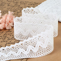 Кружево вязаное, 65 мм × 10±1 м, белое