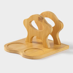 Набор для специй BellaTenero, солонка 60 мл, перечница 60 мл, салфетница, на бамбуковой подставке, фарфор, белый  фото 8