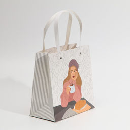 Цена за 2 шт. Пакет подарочный, упаковка, «Девушка», 20 х 20 х 10 см