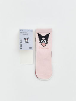 Kuromi Desenli K?z Bebek Soket ?orap 3l?