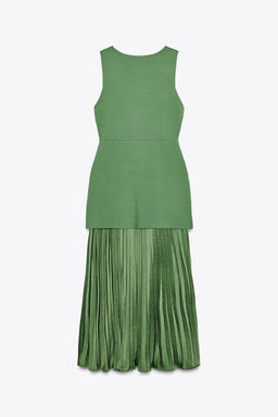 PLEATED KNIT COMBINATION DRESS - Zara фото 9
