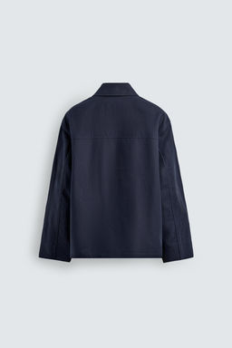 SOBRECAMISA RELAXED FIT ALGOD?N - LINO / Marino - Zara фото 9