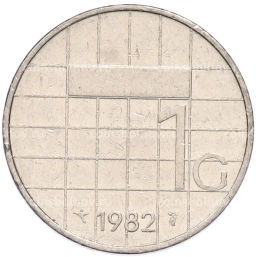 Монета 1 гульден 1982 года Нидерланды