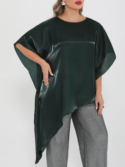 Блузка-накидка 0447-1с темно-зеленый