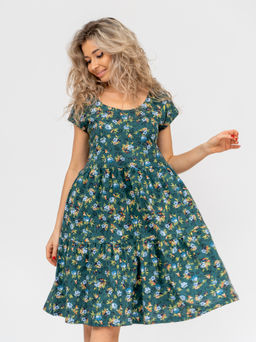 875 Платье "Темный хаки"