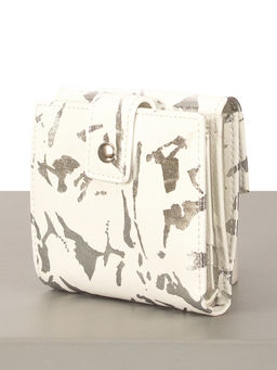 LACCOMA кошелек LA-2080-белый-серебристый натуральная кожа фото 2