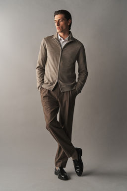 Cardigan de lana merino con cremallera Slim Fit - H&m фото 2