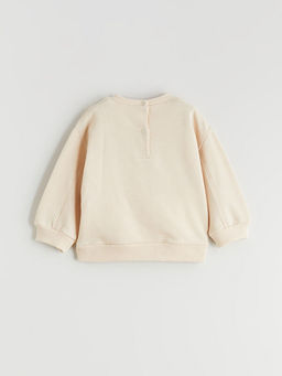 Bisiklet Yaka Kurdele Detayl? K?z Bebek Sweatshirt