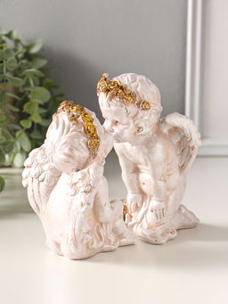 Фигурка полистоун «Ангелочки целуются», 16×17×10 см