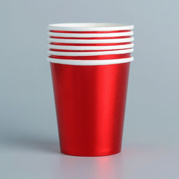 Стакан бумажный, набор 6 шт., цвет красный - Страна карнавалия фото 2