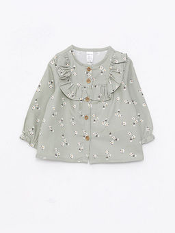 Bisiklet Yaka Uzun Kollu Bask?l? K?z Bebek Bluz ve Tayt 2li Tak?m - Waikiki фото 2