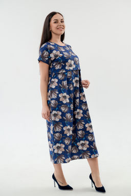 Платье женское из кулирки Миранда синий - Амадэль фото 18