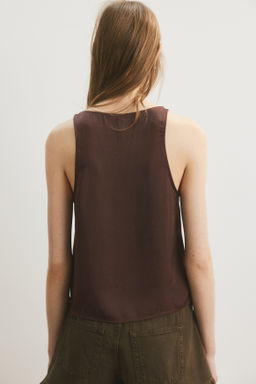 Top de gasa con escote en U - H&m фото 4