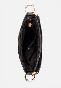 Сумка Модель №1284 | кожзам | стежка | черный | Р871-111c5 | 33335 - L-craft фото 2