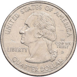 Монета 1/4 доллара (25 центов) 2002 года D США Штаты и территории  Индиана