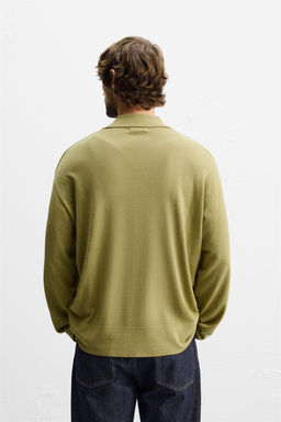 VISCOSE/COTTON KNIT POLO SHIRT - Zara фото 3