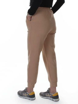 2510-K BEIGE Брюки спортивные утепленные женские (85% хлопок, 10% полиэстер, 5% спандекс)