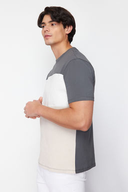 TRENDYOL MAN Siyah Regular/Normal Kesim Renk Bloklu %100 Pamuklu T-Shirt TMNSS24TS00076 - Trendyolmilla фото 16