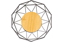 Корзина для фруктов 27*27*11 см "Черная" с бамбуковым дном