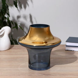 Ваза для цветов «Юпитер», орбита, h=20 см, d=9 см, стекло, голубая