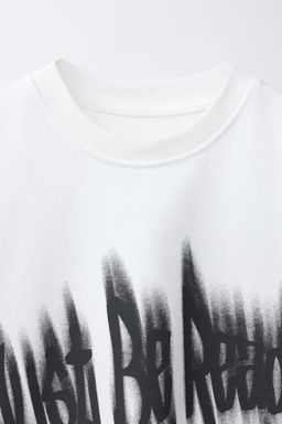 CAMISETA FELPA ESTAMPADA GRAFFITI / Blanco - Zara фото 3