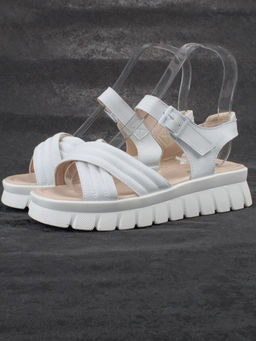 08-PED168-1 WHITE Босоножки женские (натуральная кожа)