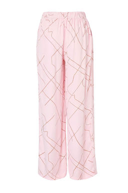 Trendyol Studio Pembe Desenli Arka Beli Lastikli Saten Pantolon TWOSS26PL0013 - Trendyolmilla фото 6