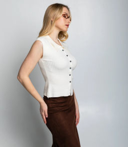 Топ #КТ060 (1), кремовый