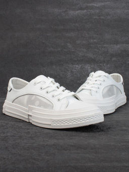 05-PDXL46-1 WHITE Кроссовки женские (натуральная кожа)