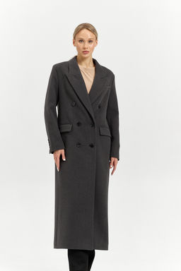 Пальто женское демисезонное 26830 (базальт/рубчик) - Kankan фото 11