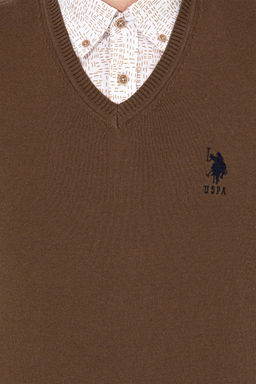 Мужской базовый свитер кокосового цвета Неожиданная скидка в корзине - U.s. polo assn фото 6