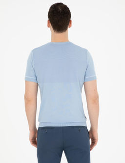 Mavi Slim Fit Bisiklet Yaka Triko Ti__rt
